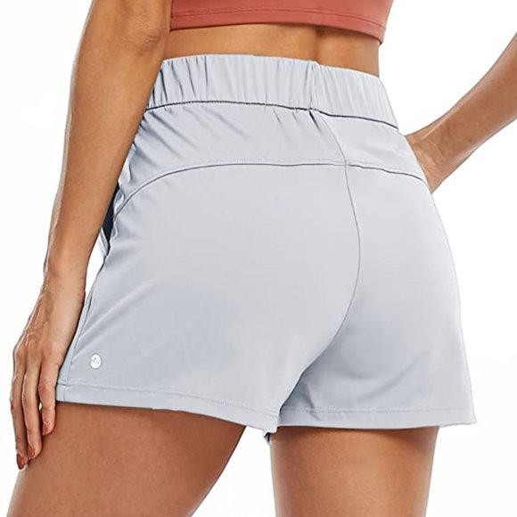 Willit Women's Light Grey Athletic Shorts (Large) - Picture 2 of 5